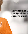 Woman holding hands to chest with text emphasizing mood support from Lithitate’s key ingredient, lithium.
