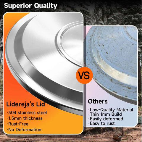 Comparison of Heavy Duty 19.5 Inch Fire Pit Lid For Bonfire Smokeless Firepit Fits Solo Stove Bonfire 1.0 And 2.0 to others