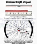 Measurement guide for 14G J Bend Bicycle Steel Spokes Set Of 36 With Nipples Black 256 To 305 Millimeter Length