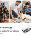 People using Aluminum Blind Rivet Kit With Burr Free Pull Rods, 120 Piece Assortment for heavy duty projects, tools visible.