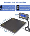 Heavy Duty Digital Postal Scale With 11.8 By 11.8 Inch Aluminum Anti Slip Platform, 440 Lb Capacity, LCD display shown