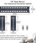Universal 2U 19 Inch Rack Mount Kit For DIN Rail Devices With Adjustable Depth Includes 1.38 Inch DIN Rail Track Simplified Mounting