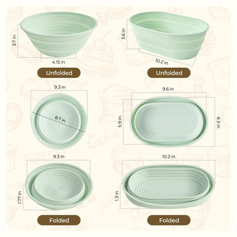 Complete Sourdough Starter Kit With 9-Inch Round And 10-Inch Oval Banneton Proofing Baskets Plus 7 Essential Tools For Home Bakers