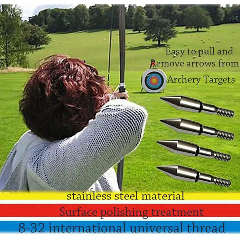 100 Grain Archery Field Points Stainless Steel Tips 5/16 Inch O Ring Assembly 12 Pack For Target Practice shown with archery target