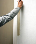 Person using Pack Of 2 Edger Shield For Baseboards And Uneven Trim, Paintbrush Not Included, Attaches To Any 2 Inch Brush