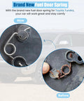 Before and after comparison of Premium Heavy Steel Fuel Door Spring For Toyota Tundra 2007 To 2020 installation.