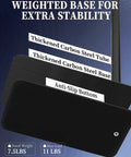 Weighted base details of Versatile Height Adjustable Tablet Floor Stand With Dual Self Locking Gears for stability.