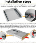 Installation steps for Soft Close Bottom Mount Drawer Slides 12 Inch, 6 Pairs, Rear Mount Brackets With Locking Devices
