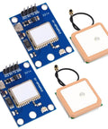 2 Pack GY-NEO6MV2 NEO-6M GPS Module For Flight Control, 3.3V To 5V Power With Ceramic Antenna, Compatible With Arduino STM32