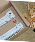 Six Piece Quick Release Toggle Clamp Set For Freezer Doors Smoker Lids And Trunks, iron clamps in box with hardware