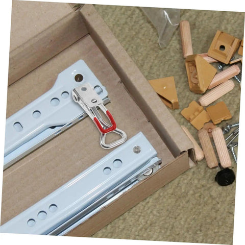 Six Piece Quick Release Toggle Clamp Set For Freezer Doors Smoker Lids And Trunks, iron clamps in box with hardware