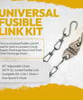 Dead Simple Install Universal 165 Degree Fusible Link Kit For Trash And Laundry Chute Fire Dampers with 30 inch adjustable chain.