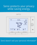 Smart Wi-Fi Thermostat for Home Automation and DIY Friendly, Works With Alexa, Energy Star Certified, front view, digital display
