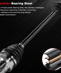 Rear Left And Right CV Axle Shaft Set For Ford Escape 2013 2019 Two Piece NCV11168 CV Joint Shaft With 25 Spline Inner And 27 Spline Outer Plus Axle Nut Included Durable Heavy Duty Performance Ready For Installation, bearing steel shaft