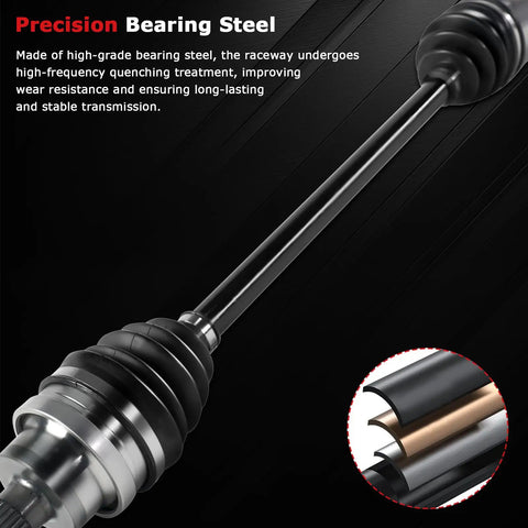 Rear Left And Right CV Axle Shaft Set For Ford Escape 2013 2019 Two Piece NCV11168 CV Joint Shaft With 25 Spline Inner And 27 Spline Outer Plus Axle Nut Included Durable Heavy Duty Performance Ready For Installation, bearing steel shaft