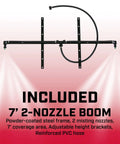 7-foot two-nozzle boom attachment for 40 Gallon Farm Sprayer With Two Nozzle Boom And 2.5 GPM Pump For Lawn Care