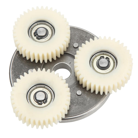 Heavy Duty Electric Motor Gear Clutch Kit With 36T Nylon Gear Planetary System for 500W-750W motor replacement shown with gears