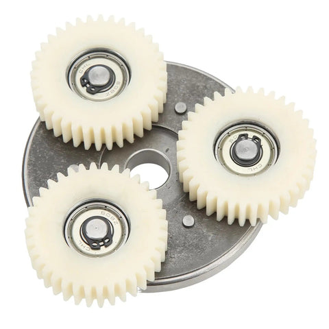 Motor Gear Clutch Kit For Electric Bicycles With 36T Nylon Planetary Gears And 88mm Clutch Replacement, showing three nylon gears.