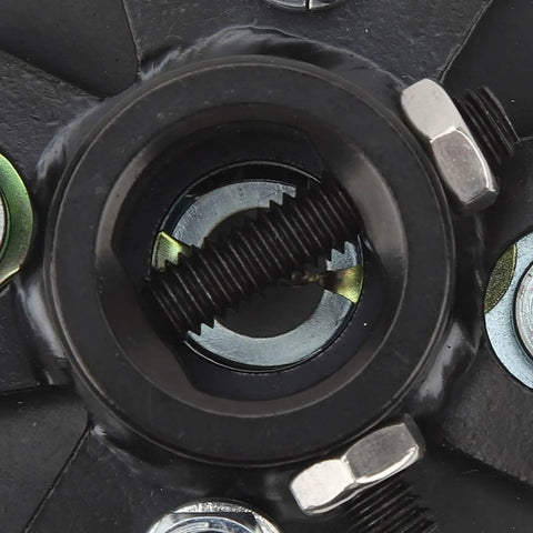 Close-up of Bulletproof Steel Steering Coupler Joint featuring 1 Inch DD Connection and precise 36 splines for manual power steering.
