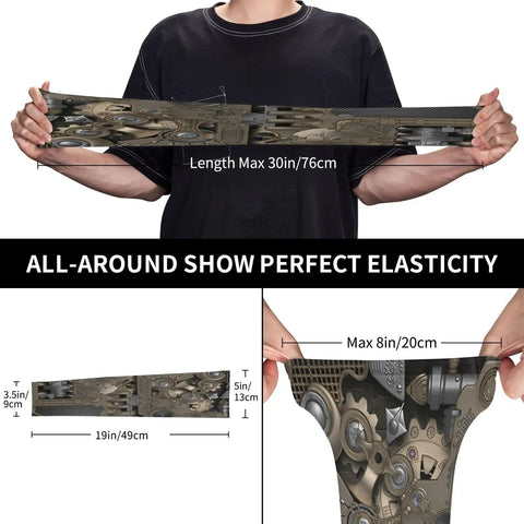 Fly Steampunk Gear Print Cooling Arm Sleeves, Super Soft Stretchy Sun Protection Guards, Breathable Moisture Wicking Gym And Sports Band For Daily Grind Or Outdoor Hustle
