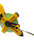 Open Reel Fiberglass Tape Measure 100 Feet One Half Inch Wide Built Tough Go To Tool with double coated blade and end hook