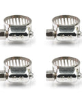 Amazon U.S. Solid stainless steel hose clamps, adjustable inner diameter 10-16 mm, pack of 4