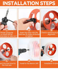 Installation steps for 6-1/8 Inch Bi-Metal Hole Saw Kit For Recessed LED Lights With Dust Bowl Catcher, Arbor, Drill Bit, Hex Key