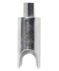 Front view of GGTE RV water heater pressure valve remover tool, chrome finish, for 7/8-inch wrench