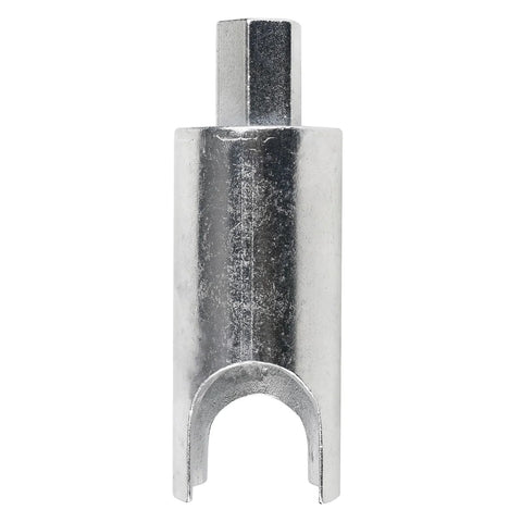 Front view of GGTE RV water heater pressure valve remover tool, chrome finish, for 7/8-inch wrench