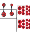 Auto Reset Steel Spinner Targets Set For Outdoor Shooting Three Eighth Inch Thick Metal, Four Diameters and target sheets