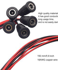 Five Pack DC Power Jack Socket 5.5 By 2.1MM 10A Threaded Female Mount Connector With 15CM 20AWG Pre Soldered Wires Waterproof Cover Cap K 078 Great For DIY Electronics RC Projects And Portable Power Setups