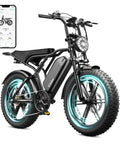 Beast Fat Tire Electric Bike For Adults With 1500W Peak Motor And 60 Mile Range, side view highlighting 20-inch dual suspension