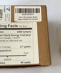 Two Pack 40W Microwave Light Bulbs WB36X10003 130V E17 Base Warm White Replacement with packaging and bulbs visible