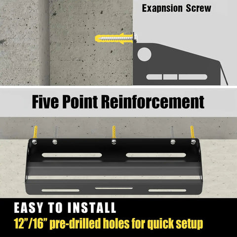 Installation of Hammer Holder Wall Mount Organizer For Garage And Workshop Pegboard Compatible Tool Rack with reinforcement screws