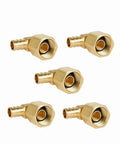 5Pc Brass Barb Crimp PEX 1/2 In X 1/2 In Female NPT Swivel Elbow Adapters, Lead Free, Heavy Duty Fittings, Universal PEX Connection For All Brand Tubing, Clamp Compatible, Durable Brass Construction brass PEX elbow fittings