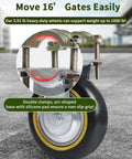 Six Inch Gate Wheel For Metal Tube Gates One Pack Anti Slip Adjustable Farm Gate Wheel Fits One Quarter To Two
