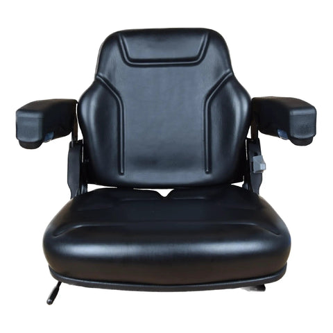 Rugged Workhorse Universal Operator Seat for Backhoes Dozers Excavators Wheel Loaders Skid Steers Telehandlers with adjustable armrest