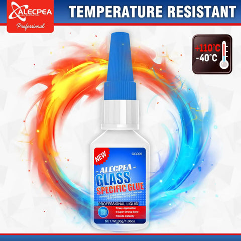 Crystal Clear Glass Glue For Quick, No Drama Repairs In Glass, Jewelry And Art, Waterproof, Heat Resistant Adhesive, 30g Bottle