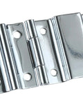 Close-up of Two Pack 71x35mm Support Hinges For Cabinets Suitcases And Boxes Heavy Duty Box Hinges with pre-drilled holes