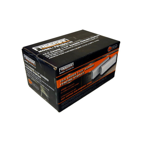 Tough As Nails Galvanized Fencing Staples, 10.5 Gauge 1-1/4 Inch Wire Fasteners, Glue Collated 1500 pack box.