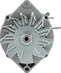 Delco Marine 12V 105 Amp 10SI Three-Wire Alternator Replacement for Volvo Penta Mercruiser Boats, front view showing fan detail