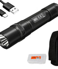 Mh11 1000 Lumen Rechargeable Flashlight With USB C Fast Charge, EDC Pocket Light, 5 Inch, with USB-C cable and pouch