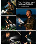 Rechargeable Flashlight Gloves For Men Ultra Bright 3-Finger LED Waterproof Finger Lights For Camping Fishing And DIY Repairs in use.