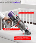 Dust Bin Top Sealing Ring Replacement For Cyclone V10 SV12 Vacuum Cleaner demonstration on white mattress