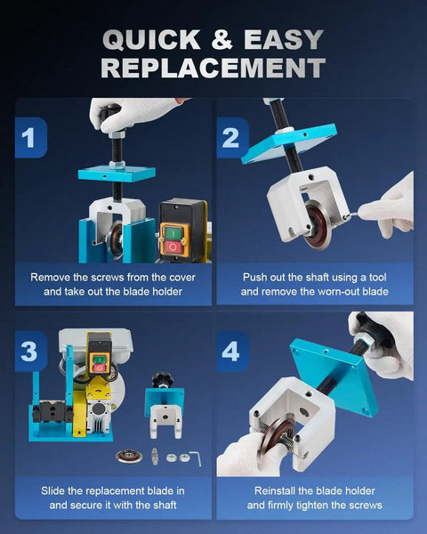Step-by-step guide for installing Cable Stripper Replacement Blade For 0.06 In To 1 In Copper Wires in wire stripper