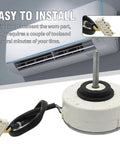 WZDK20-38G Brushless DC Air Conditioner Motor Replacement with image of installation instructions for Midea units