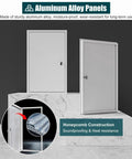 Heavy Duty Steel Drywall Access Door And Lockable Maintenance Hatch For Attic Kitchen Or Bathroom Wall Featuring Secure Key Combo And Hassle Free Install Setup 28 By 54 Inches with honeycomb construction