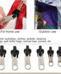 12 Piece Black Zipper Repair Kit With Replacement Sliders And Teeth Universal Fit For Jackets, Bags, Backpacks, Crafts