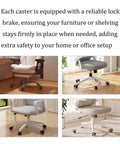 Four Pack One Inch Swivel Caster Wheels With M8 Threaded Stem Brakes Smooth As Butter Glide For Tables Cabinets Shelves No Sweat Setup And Slick Heavy Duty Roll on office chairs with locking brakes.