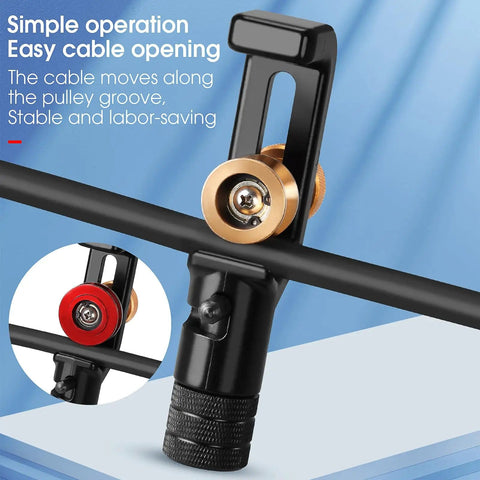 Pro Grade Dual Mode Fiber Optic Cable Stripper Knife With Vertical And Horizontal Use in operation on cable